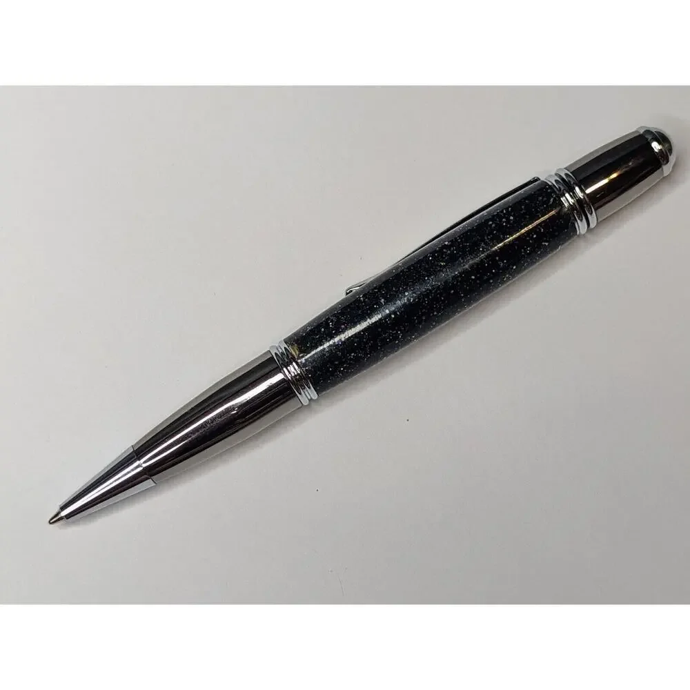 Gatsby Twist Pen Gun Metal Finish Sparkles Acrylic‎ Body Hand Turned Pen